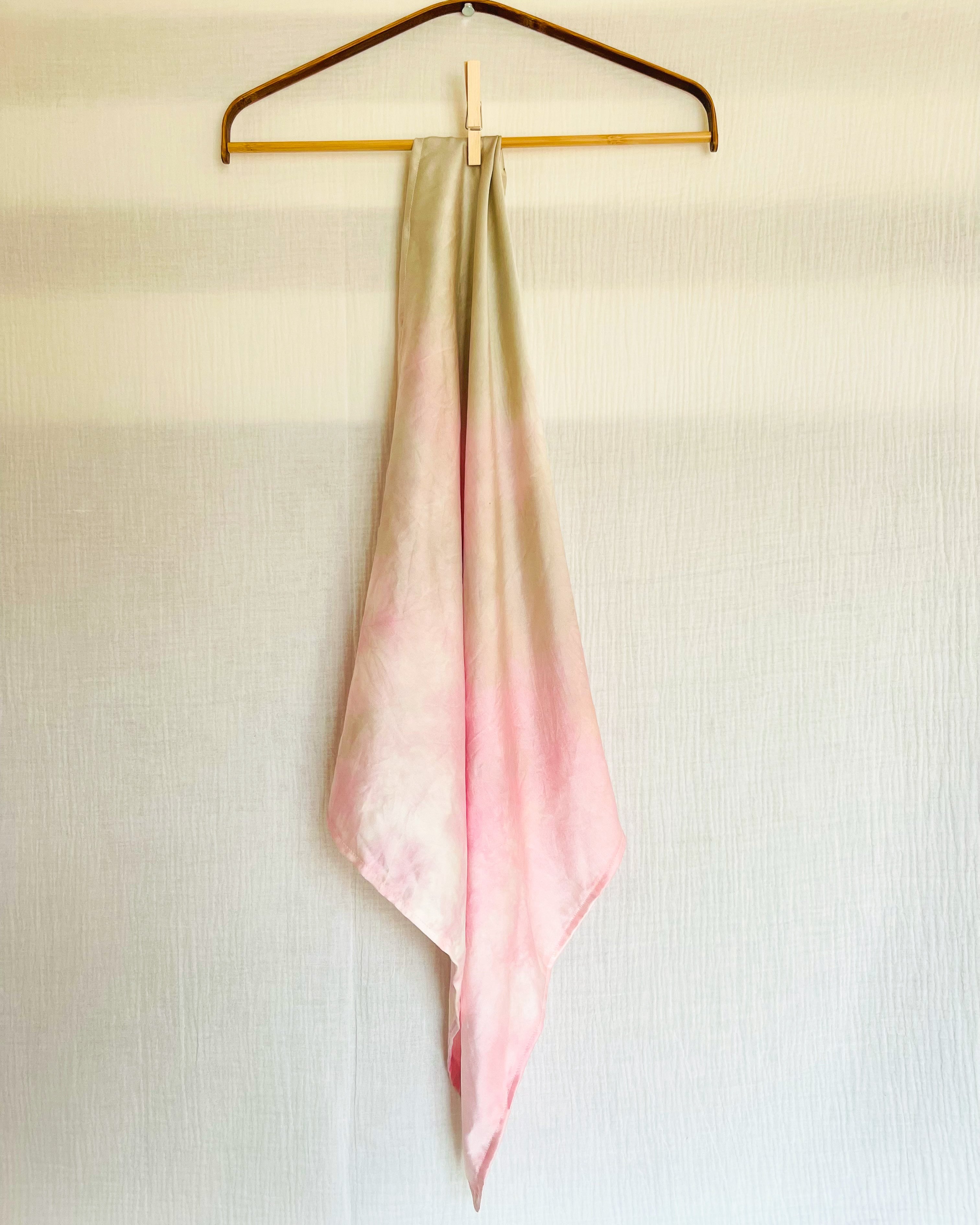 ⋒ plant dyed charmeuse silk scarves ⋒ - earthen yourself