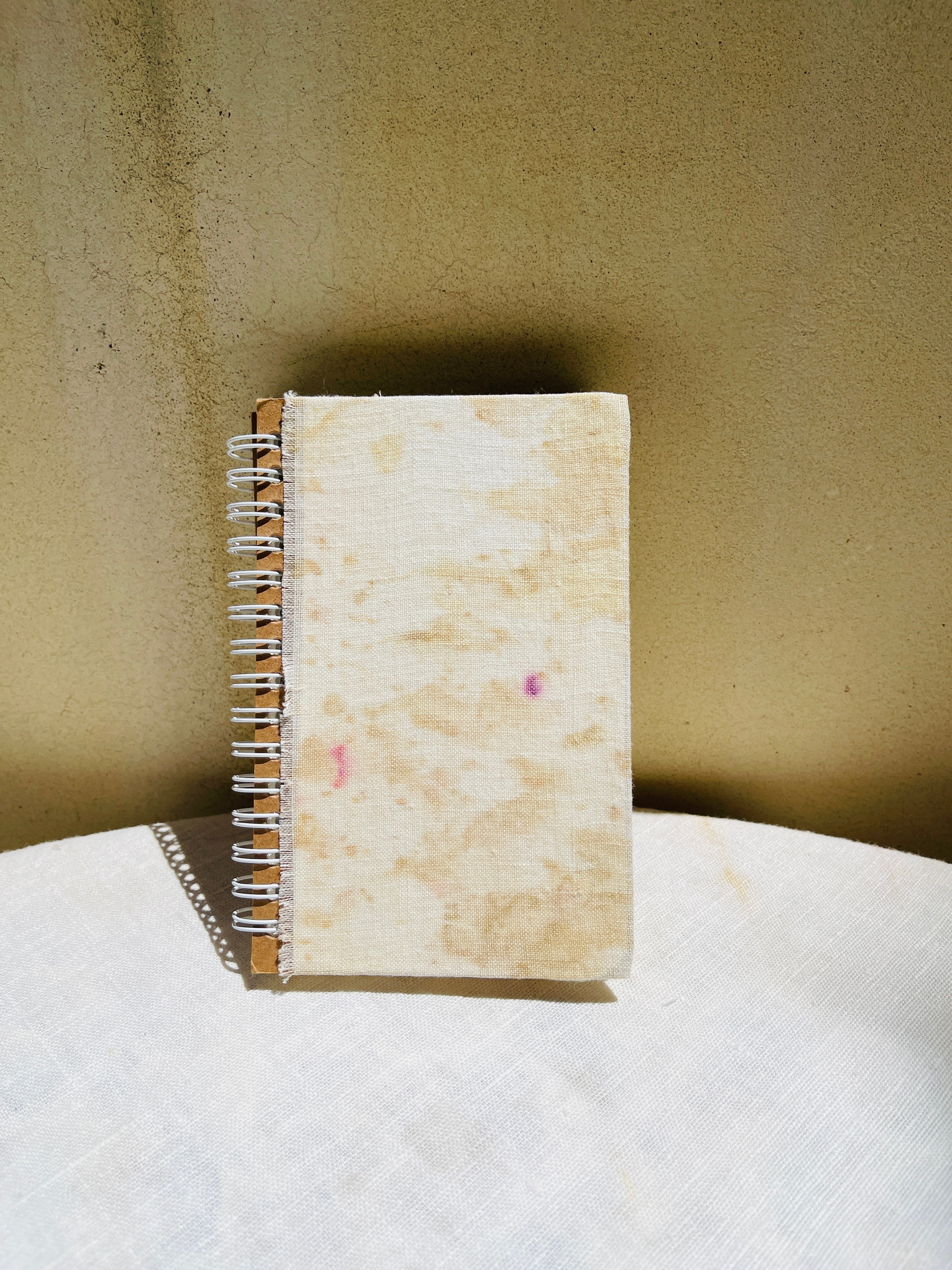 ⋒ plant dyed linen journal small ⋒ - earthen yourself