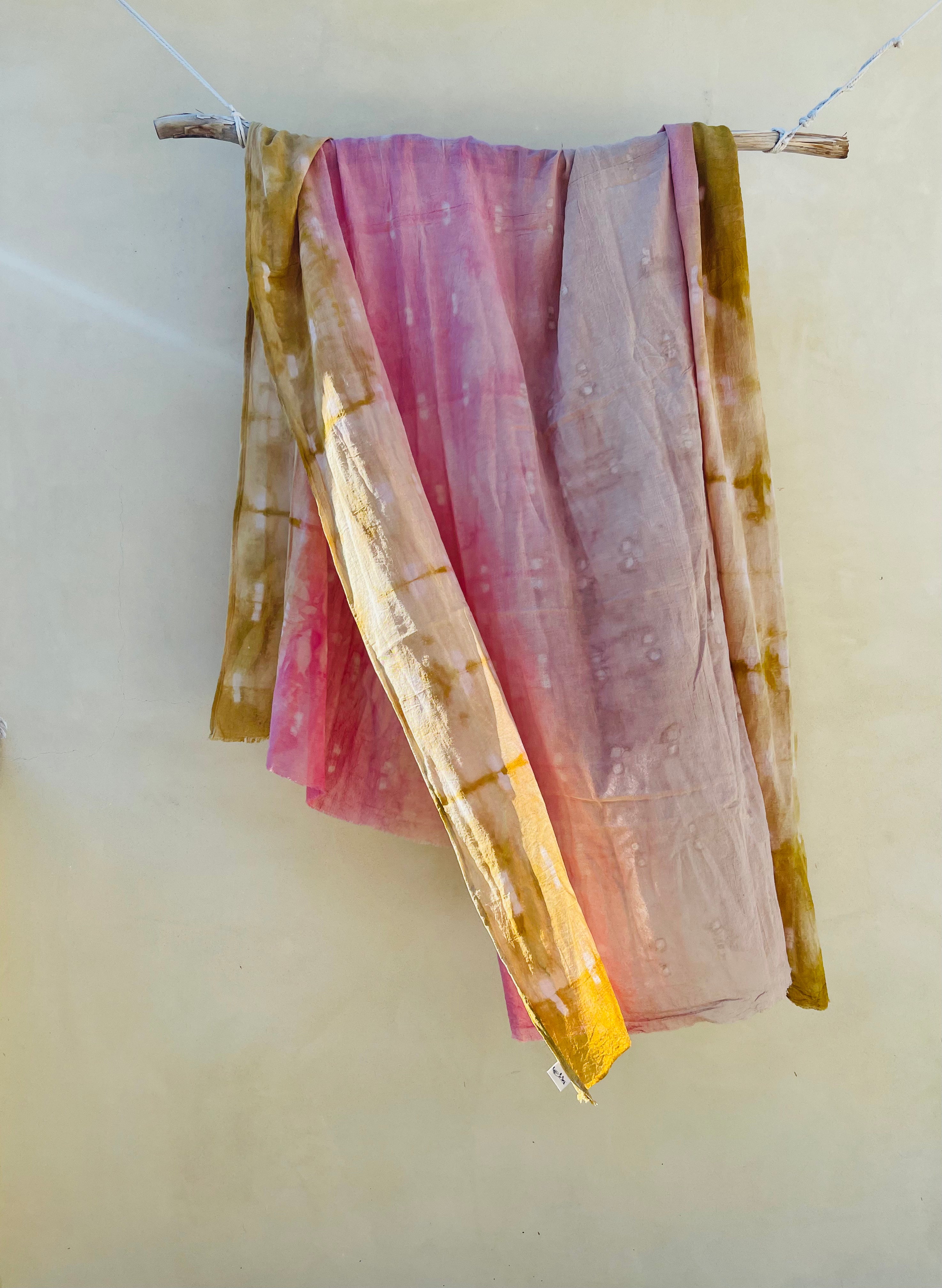 ⋒ naturally dyed organic cotton scarves ⋒ - earthen yourself