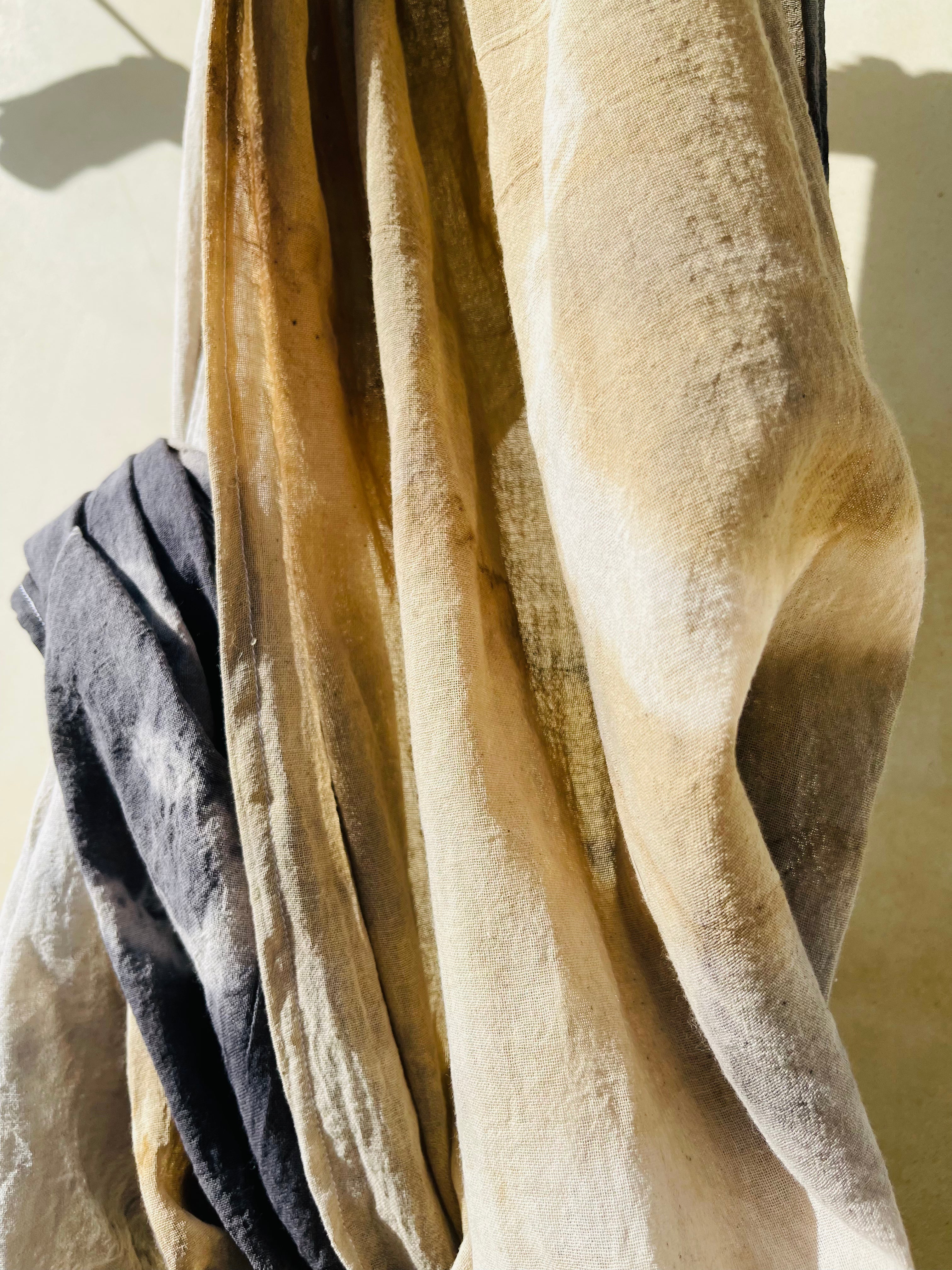 ⋒ plant dyed organic cotton scarves ⋒ - earthen yourself